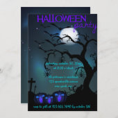 スリーハロウィーンパンプキンスハローウィンパーティ 招待状 (正面/裏面)