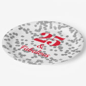 スリーバーとレッドマイルストーン誕生日-紙プレート ペーパープレート (アングル)