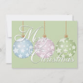 スリーパステルオーナメントカスタムフォトクリスマス シーズンカード (裏面)