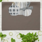 スリーパンプキンハロー秋 キッチンタオル (折り畳み)