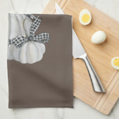 スリーパンプキンハロー秋 キッチンタオル (四つ折り)