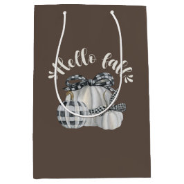 スリーパンプキンハロー秋 ミディアムペーパーバッグ