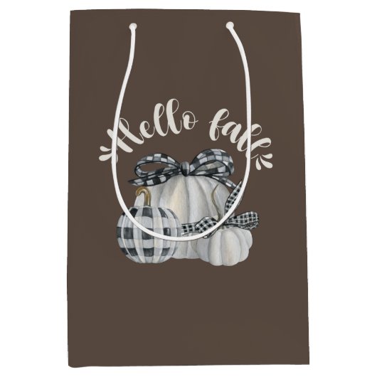 スリーパンプキンハロー秋 ミディアムペーパーバッグ (正面)