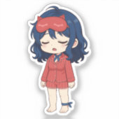 スリーパーみたちびみぃデザインゲームアート シール (正面)