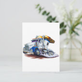 スリーパーキャブ付きセミトラック ポストカード (スタンド正面)