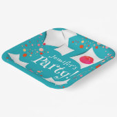 スリーパースランバーカラフルパーティーキャットアンドピロー ペーパープレート (傾斜あり)