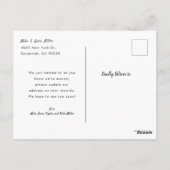 スリーパーズ我々は新しい家を動かす発表がある ポストカード (裏面)