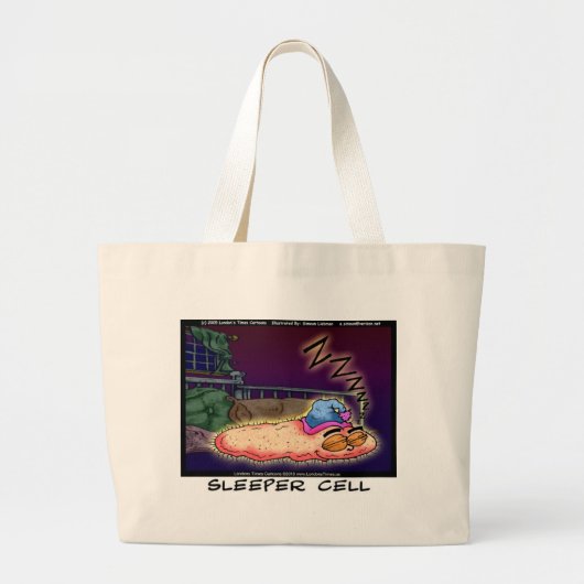 スリーパーセルおもしろいギフトT型および収集品 ラージトートバッグ (正面)