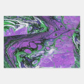 スリーパープル抽象芸術 ラッピングペーパーシート (正面)