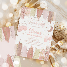 スリーパー・パジャマパーティー誕生日会 ティーン ツイン パーティー 招待状