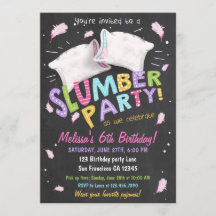 スリーパー・パーティー・パジャマのお泊り会招待状