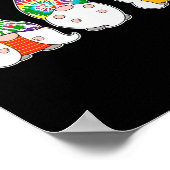 スリーヒッピー格言ティースピース格言おもしろいレトロH ポスター (角)