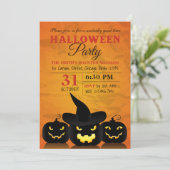スリービックパンプキンスハローウィンパーティ招待状 招待状 (スタンド正面)