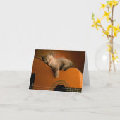 スリーピエレガントング子猫ノテカード カード (黄色い花)