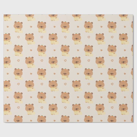 スリーピカピバラ ラッピングペーパー (フラット)