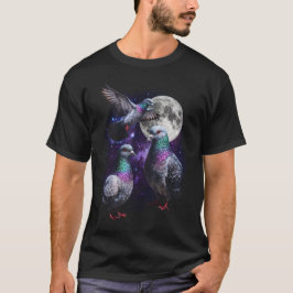 スリーピジョン・ムーン・コズミック・レトログラフィック Tシャツ