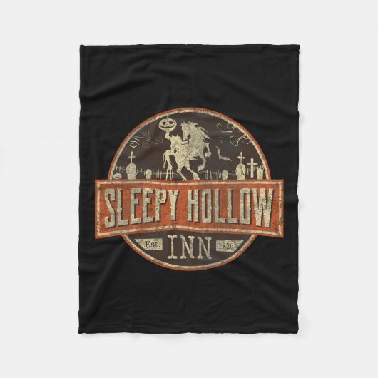 スリーピホローアロウィーンホースマン フリースブランケット (正面)