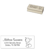 スリーピリトルキツネアドレス2 ラバースタンプ (押印)