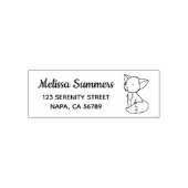 スリーピリトルキツネアドレス セルフインキングスタンプ (デザイン)