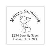 スリーピリトルキツネアーチアドレス セルフインキングスタンプ (デザイン)