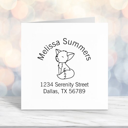 スリーピリトルキツネアーチアドレス セルフインキングスタンプ