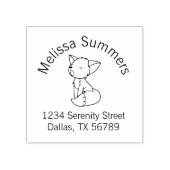スリーピリトルキツネアーチアドレス ラバースタンプ (インプリント)