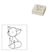 スリーピリトルキツネカラーミー ラバースタンプ (押印)