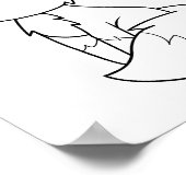 スリーピリトルキツネカラーリングページ ポスター (角)