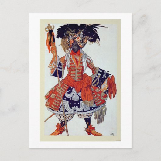 スリーピンから女王のガードのための衣装デザイン ポストカード (正面)