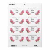 スリーピンクポピー縁どズ蔵書票 ラベル (フルシート)