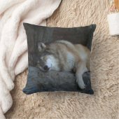 スリーピングウルフロッジピロー クッション (ブランケット)