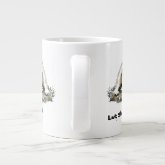 スリーピングウルブズライ感動的引用文 ジャンボコーヒーマグカップ (裏面)