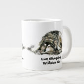 スリーピングウルブズライ感動的引用文 ジャンボコーヒーマグカップ (正面右)