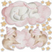 スリーピングエレファントコアラベームベッドルームセット/ シール (正面)