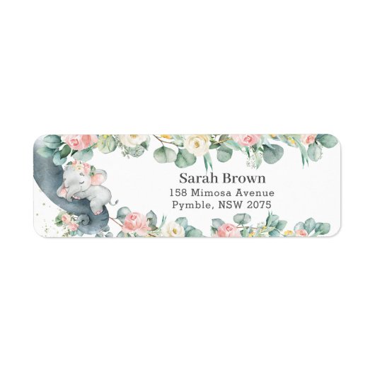 スリーピングエレファントフローラリーフ住所 シール (正面)