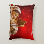 スリーピングエンジェルベビーイエズクリスマス アクセントクッション (裏面(縦))