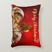 スリーピングエンジェルベビーイエズクリスマス アクセントクッション (正面(垂直))