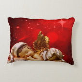 スリーピングエンジェルベビーイエズクリスマス アクセントクッション (裏面)