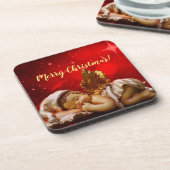 スリーピングエンジェルベビーイエズクリスマス コースター (左側)