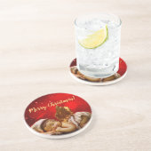 スリーピングエンジェルベビーイエズクリスマス コースター (側面)