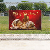 スリーピングエンジェルベビーイエズクリスマス 横断幕 (インサイチュ)