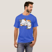 スリーピングカリコキャット猫好きガール Tシャツ (正面フル)