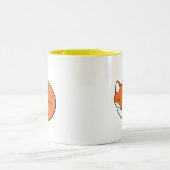 スリーピングカートゥーンキツネ ツートーンマグカップ (中央)