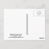 スリーピンググレイハウンドドッグアートポスカード ポストカード (裏面)