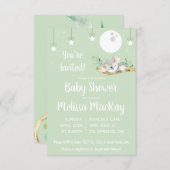 スリーピングコアラベビーシャワー招待状 招待状 (正面/裏面)