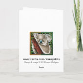 スリーピングコアラ誕生日カード カード (裏面)