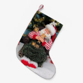 スリーピングサンタ&キッチンクリスマスストッキング スモールクリスマスストッキング (正面 (吊り時))