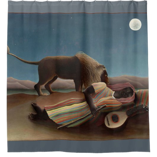 スリーピングジプシーバイルーソー シャワーカーテン (正面)