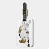 スリーピングジャックラッセル ラゲッジタグ (正面縦)