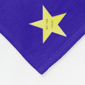 スリーピングスカイファブリック – 青 フリースブランケット (角)